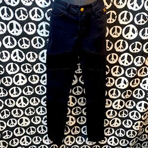 ROCAWEAR BLACK DENIM/NYLON JEANS SZ 7